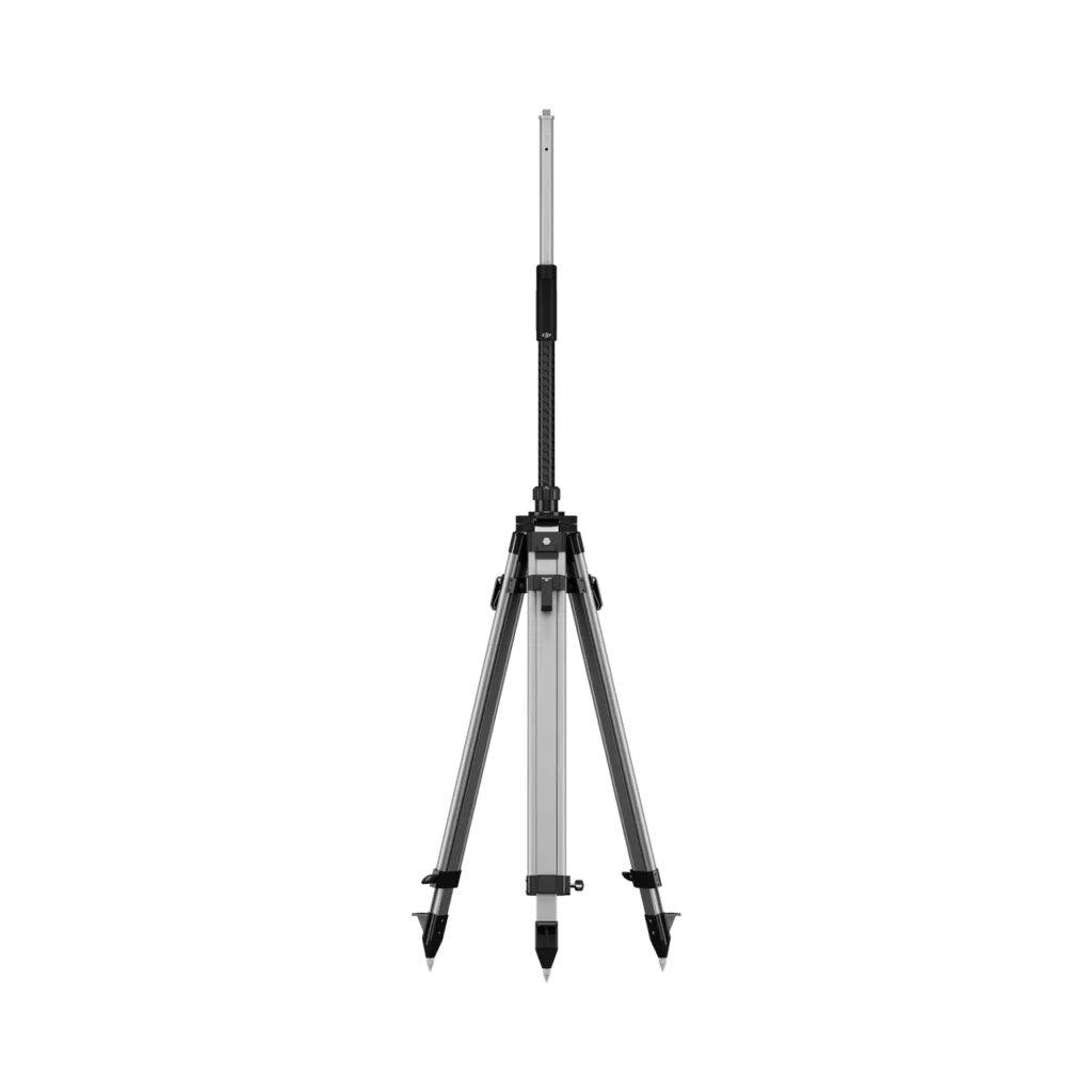 D-RTK 3 Survey Pole and Tripod Kit with survey pole mounted on tripod